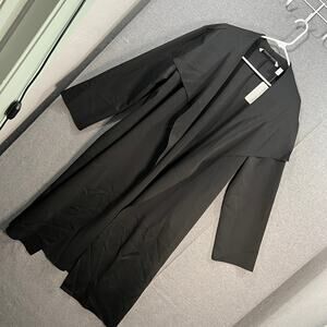 Girl With Curves Draped Scuba Jacket Black Size Large